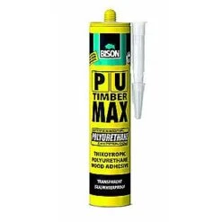 Bison PU Max Timber Thixotropic Adhesive - Clear