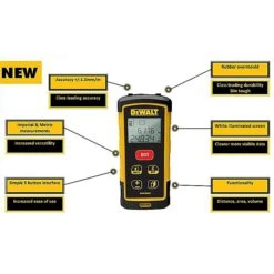 DeWalt DW03050 Laser Distance Measure 50 Metre Range -Draper || DeWALT || Stanley Sales 0051756 700