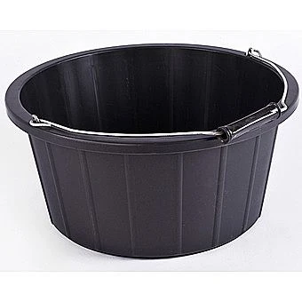 Large Black Animal Feeding Bucket 3 Large Black Animal Feeding Bucket