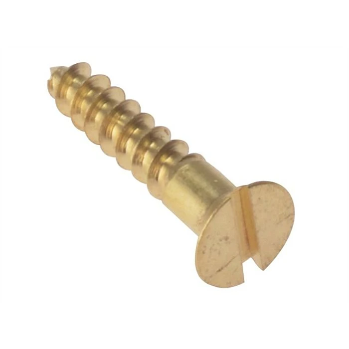 Countersunk Brass Slot Wood Screw 12 X 3 Inch 4 Countersunk Brass Slot Wood Screw 12 X 3 Inch - Image 2