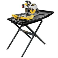 DeWalt D24000 250mm Wet Tile Saw With Slide Table & Legstand