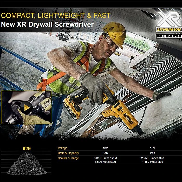 Dewalt DCF620D2K 18V XR Collated Drywall Screwdriver 2 X 2.0Ah Batteries 6 Dewalt DCF620D2K 18V XR Collated Drywall Screwdriver 2 X 2.0Ah Batteries - Image 4