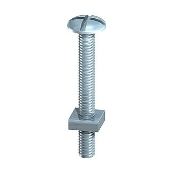 Timco BZP Spouting Bolt M6 X 25mm & Square Nut 3 Timco BZP Spouting Bolt M6 X 25mm & Square Nut