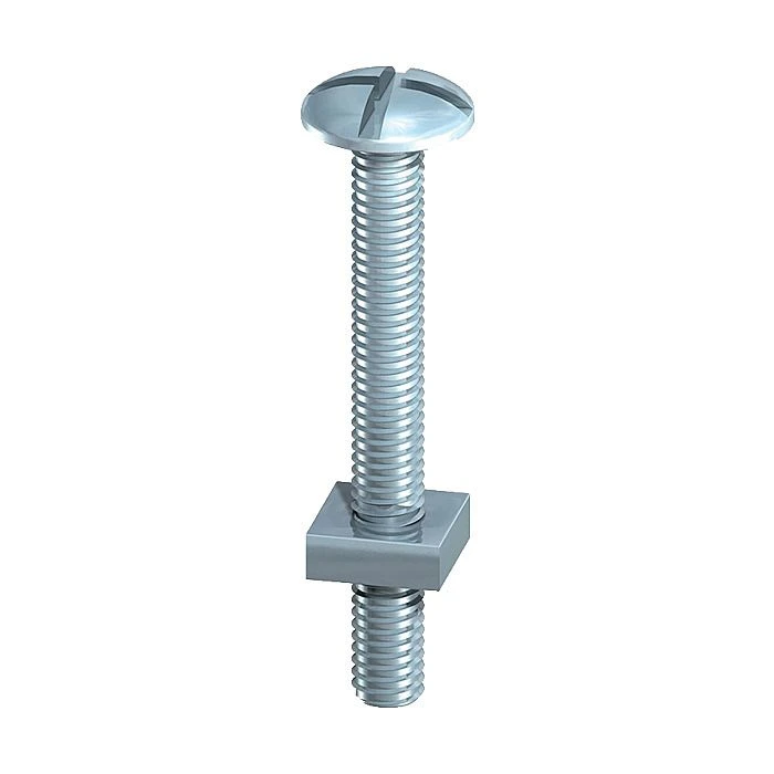 Timco BZP Spouting Bolt M6 X 25mm & Square Nut 4 Timco BZP Spouting Bolt M6 X 25mm & Square Nut - Image 2
