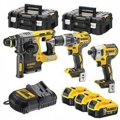 DeWalt DCK368P3T Kit DCD796+DCF887+DCH273 & 3 X 5.0Ah Batteries