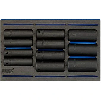 Draper 63483 Half Inch Square Drive Deep Impact Socket Set - Quarter EVA Tray 3 Draper 63483 Half Inch Square Drive Deep Impact Socket Set - Quarter EVA Tray