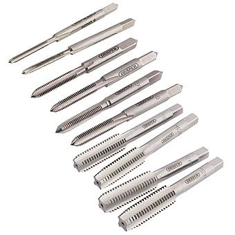 Draper Coarse Hand Taps - Taper And Plug Sets - 2-12mm 3 Draper Coarse Hand Taps - Taper And Plug Sets - 2-12mm