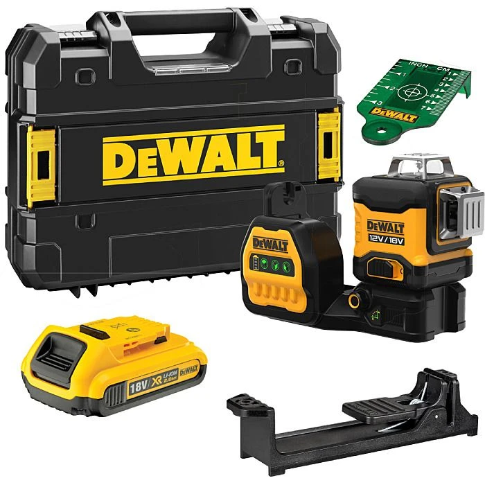DeWalt DCE089D1G18 12V/18V Multi-Line Green Laser & 18V 2.0Ah Battery 4 DeWalt DCE089D1G18 12V/18V Multi-Line Green Laser & 18V 2.0Ah Battery - Image 2