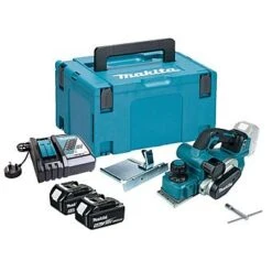 Makita DKP181RTJU 18V 82mm Planer 2 X 5.0Ah Batteries AWS