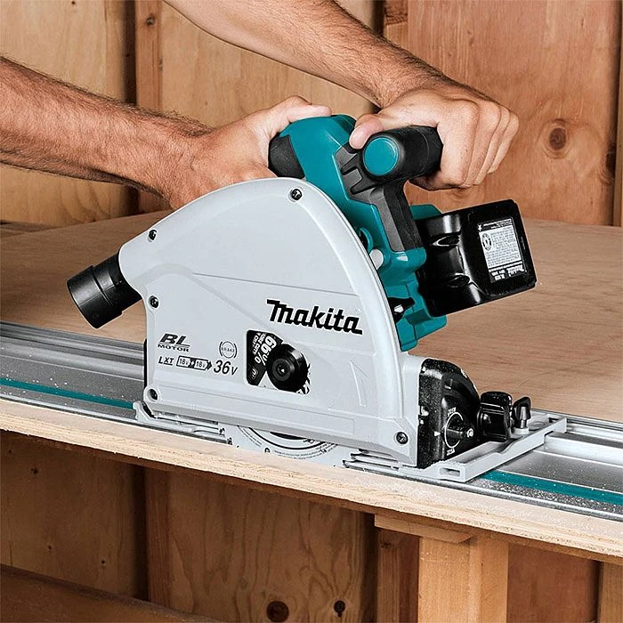 Makita DSP600ZJ 36V (2x18V) 165mm Plunge Saw Body Only, Guide Rails & Clamps Kit 7 Makita DSP600ZJ 36V (2x18V) 165mm Plunge Saw Body Only, Guide Rails & Clamps Kit - Image 5