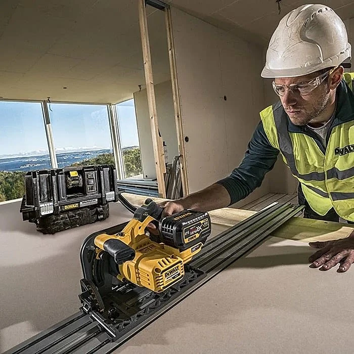 DeWalt DCS520T2 54V XR FlexVolt 165mm Plunge Saw & Rails Kit 2 X 6.0Ah Batteries 6 DeWalt DCS520T2 54V XR FlexVolt 165mm Plunge Saw & Rails Kit 2 X 6.0Ah Batteries - Image 4