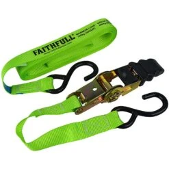 Faithfull FAITDRATSET4 4 Pack Ratchet Tie Down Straps 5m 300kg -Draper || DeWALT || Stanley Sales 0104133 700